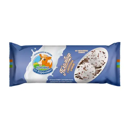 Изображение товара Мороженое Коровка из Кореновки Пломбир с шоколадной стружкой 400г