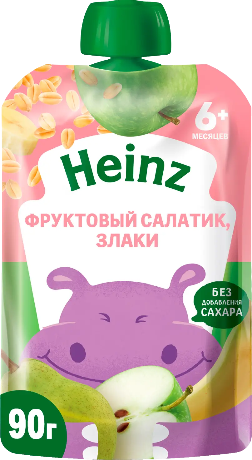 Пюре Heinz Фруктовый салатик и злаки 90г — в каталоге на сайте сети Магнит  | Краснодар