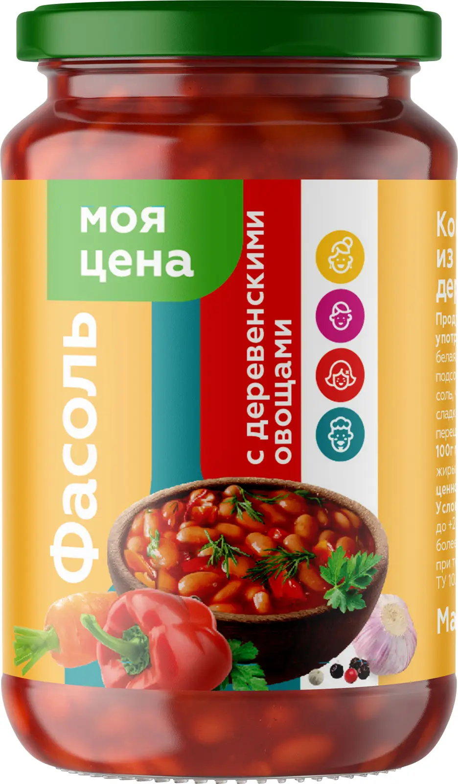 Фасоль Моя цена с деревенскими овощами 480г — в каталоге на сайте сети  Магнит | Краснодар