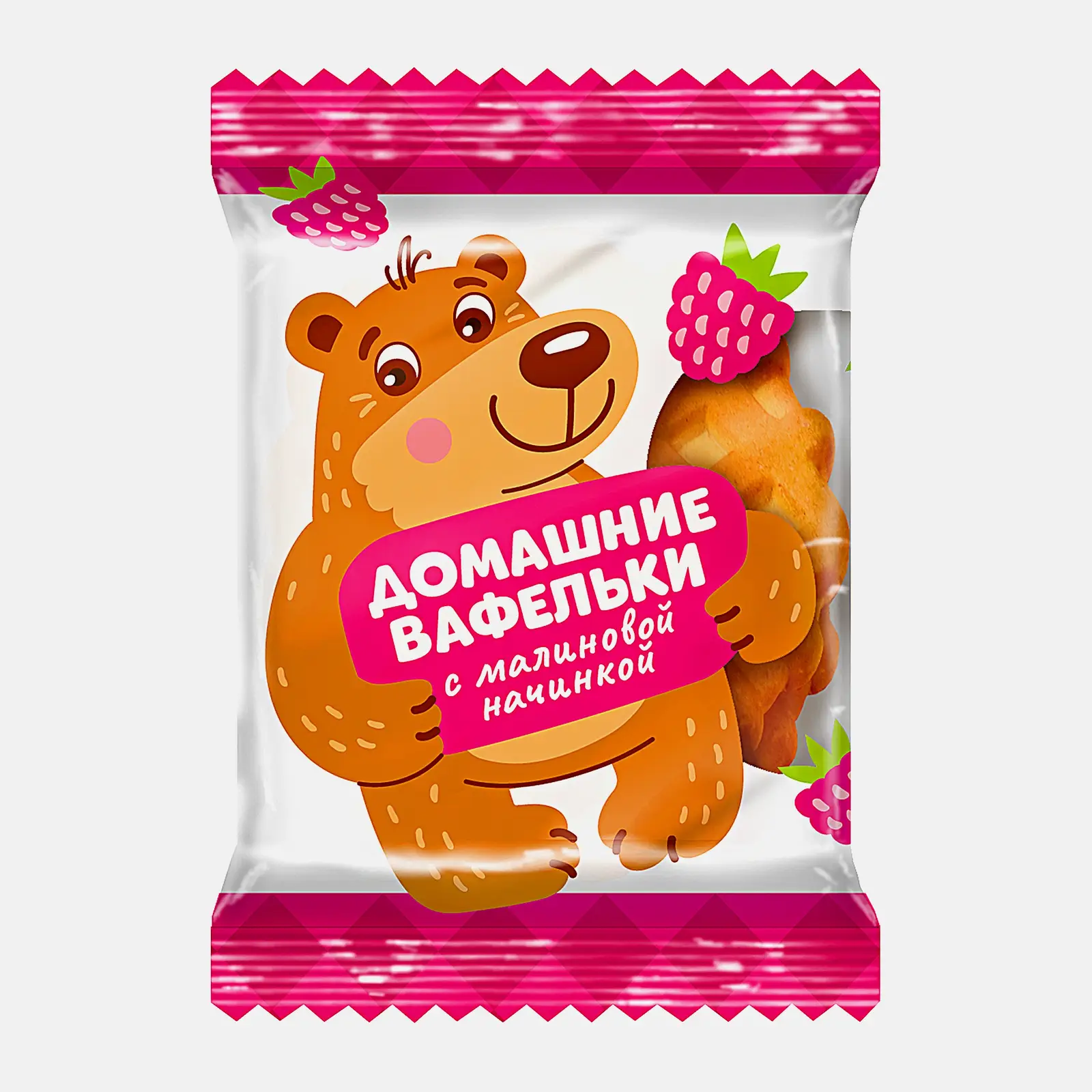 Изображение товара Вафельное печенье с малиновой начинкой Дымка 1 кг натуральный вкус