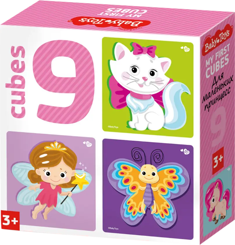 Кубики Baby Toys Тридевятое Царство 9шт в ассортименте