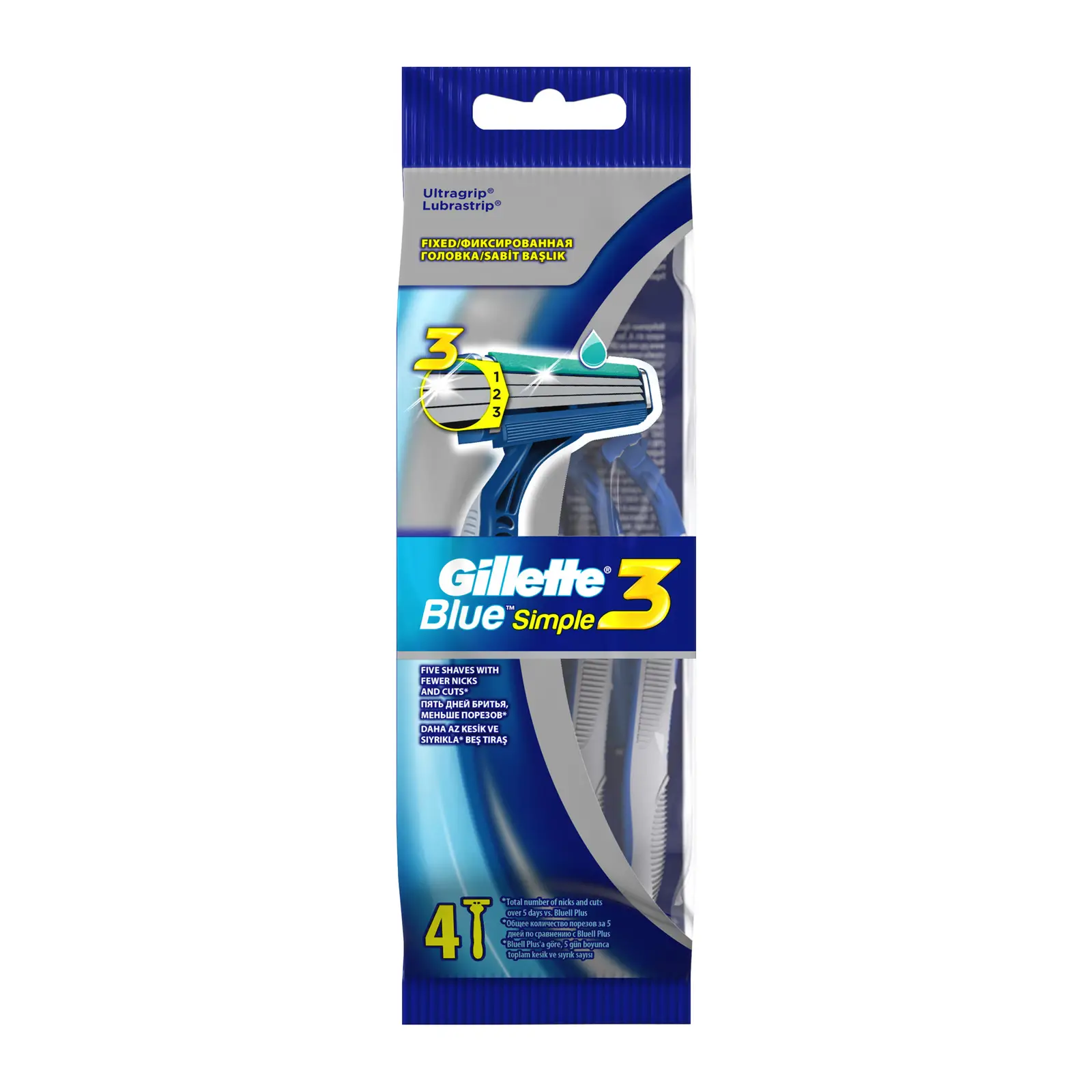 Изображение товара Бритва Gillette Blue Simple одноразовая 4шт