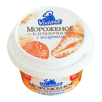 Изображение товара Мороженое Козельское Молоко Стакан Клубничный Йогурт 150г