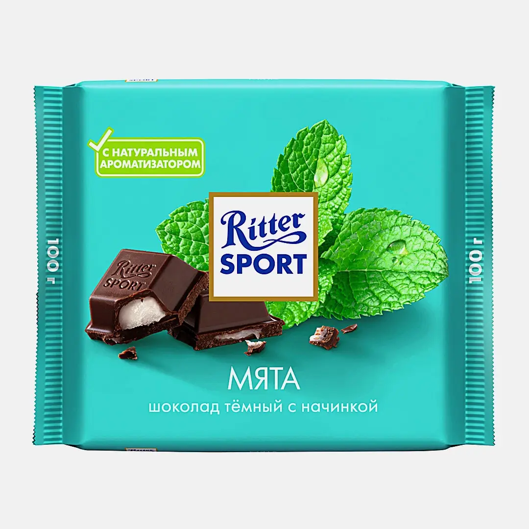 Шоколад Темный Мята Ritter Sport 50% 100г