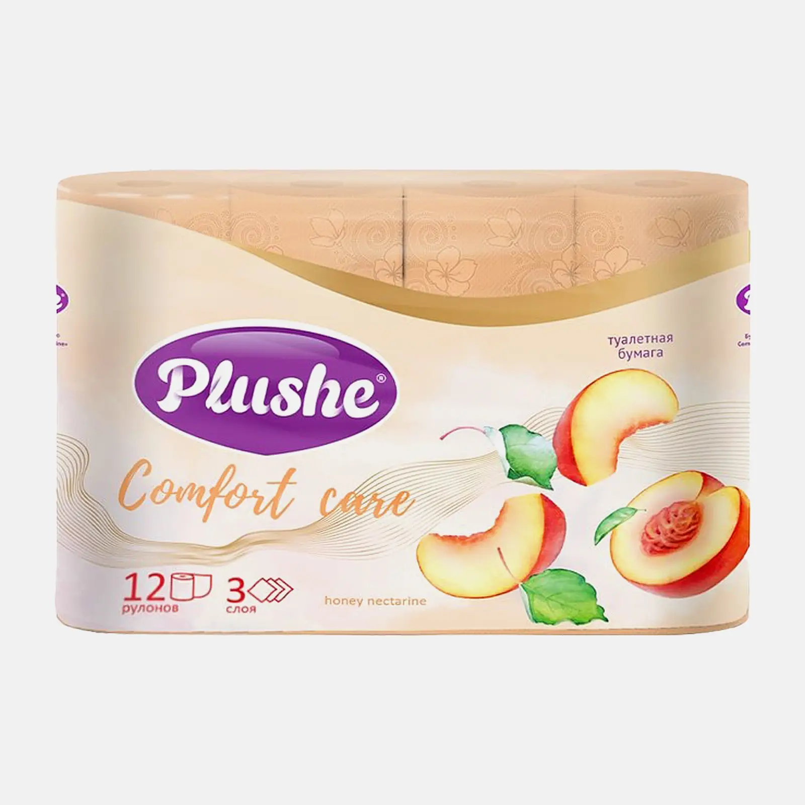 Туалетная бумага Plushe Comfort Кокос/Лилия/Нектарин 3 слоя 12 рулона в ассортименте - фото 3 Туалетная бумага Plushe Comfort Кокос/Лилия/Нектарин 3 слоя 12 рулона в ассортименте - фото 3