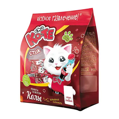 Изображение товара Конфеты Cho Ko-Te со вкусом колы и взрывной карамелью 150г