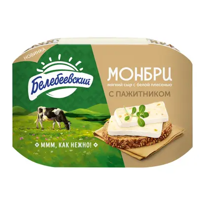 Изображение товара Сыр Монбри с белой плесенью и пажитником 50% Белебеевский 125г