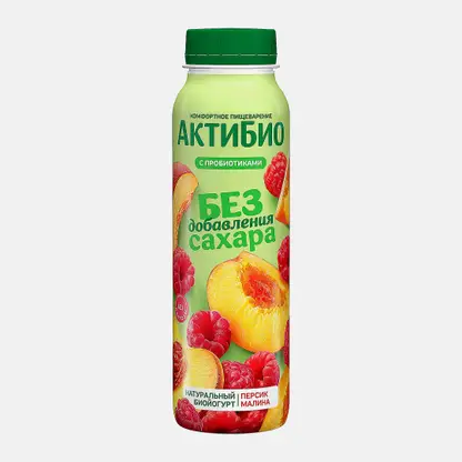 Биойогурт Актибио персик-малина без сахара 1.5% 260г