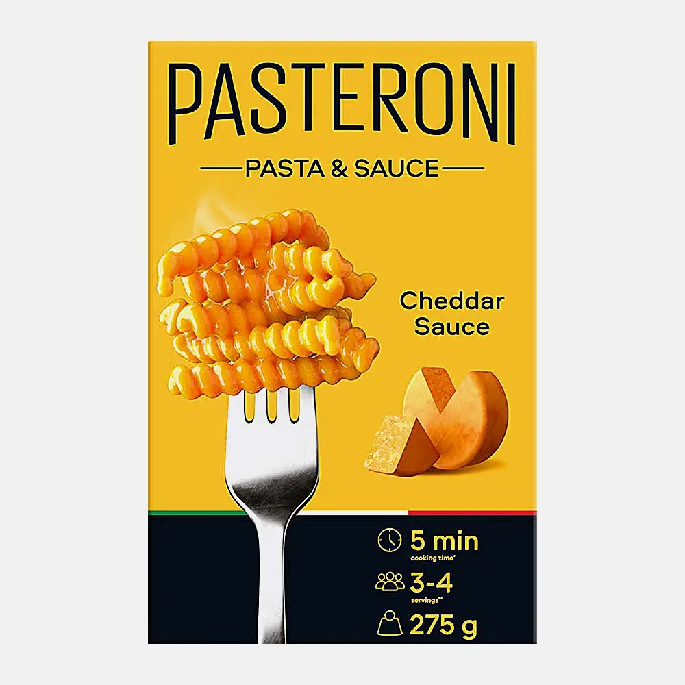 Макароны Джирандоле №124 с соусом чеддер Pasteroni 275г