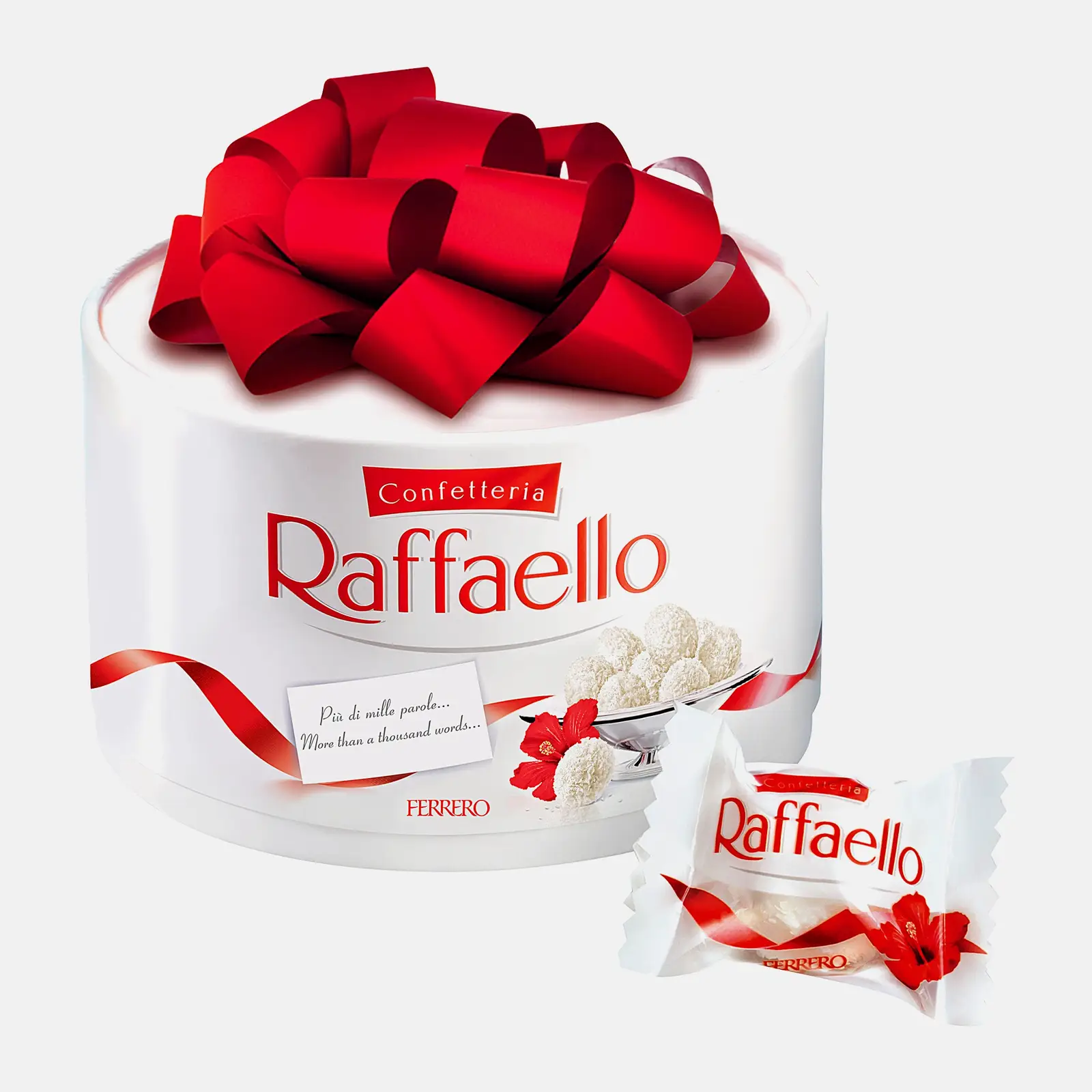 Конфеты с цельным миндальным орехом в кокосовой обсыпке Raffaello 100г Конфеты с цельным миндальным орехом в кокосовой обсыпке Raffaello 100г