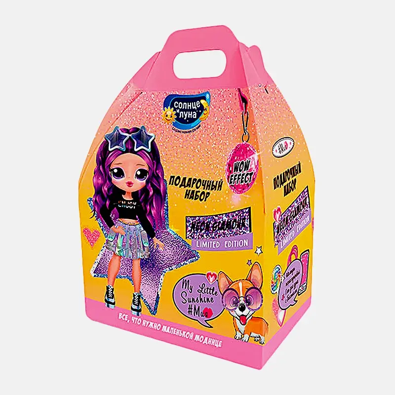 Набор подарочный Солнце и луна Neon Glamour гель для душа с блестками 250мл + шампунь 250мл в ассортименте