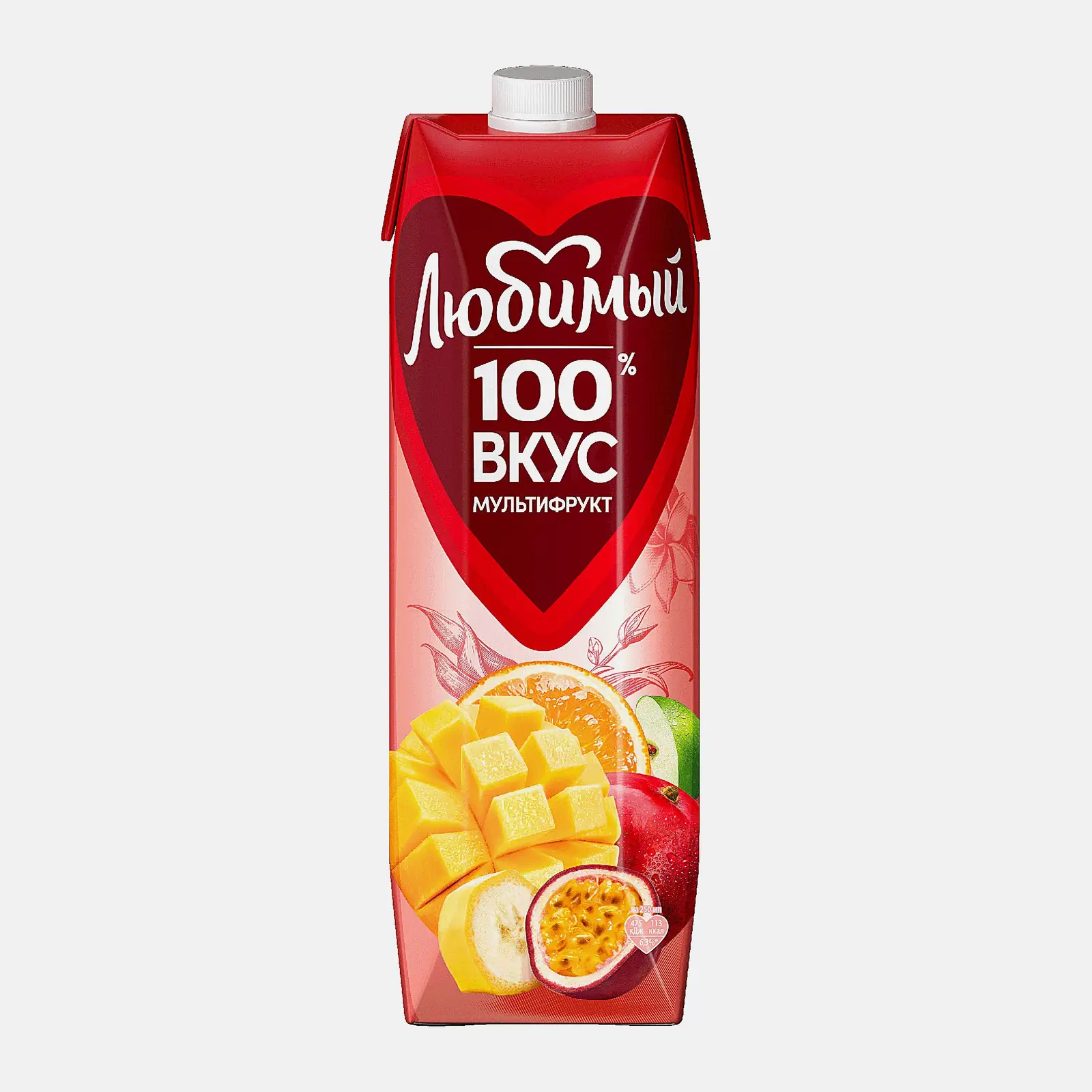 Изображение товара Нектар Любимый мультфруктовый с мякотью 970 мл натуральный напиток