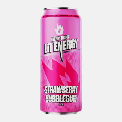 Тонизирующий напиток Strawberry Bubblegum Lit Energy 450мл