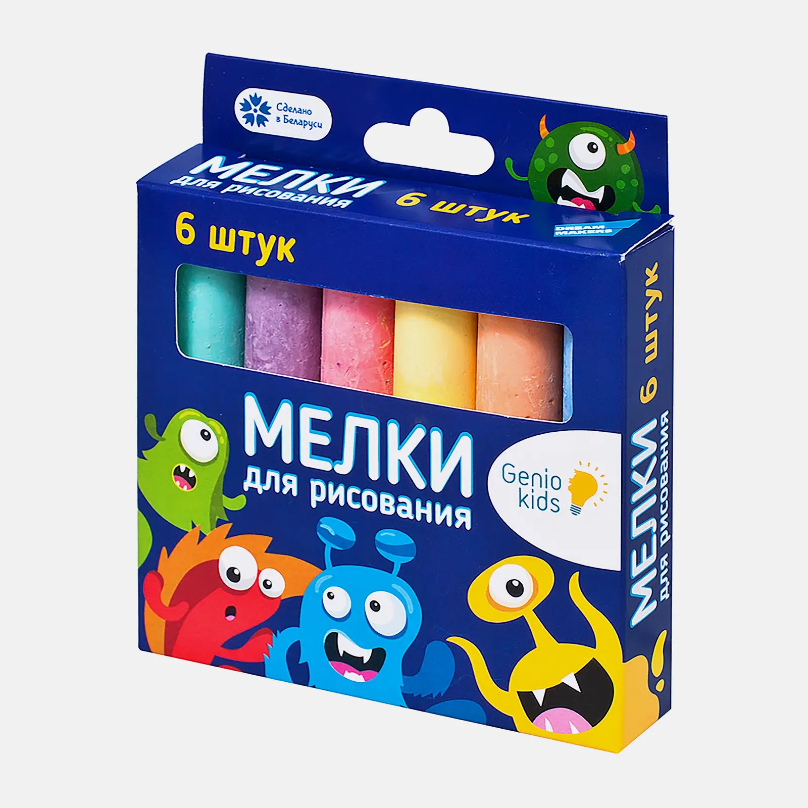Мелки для рисования 6 цветов Genio Kids - фото 2