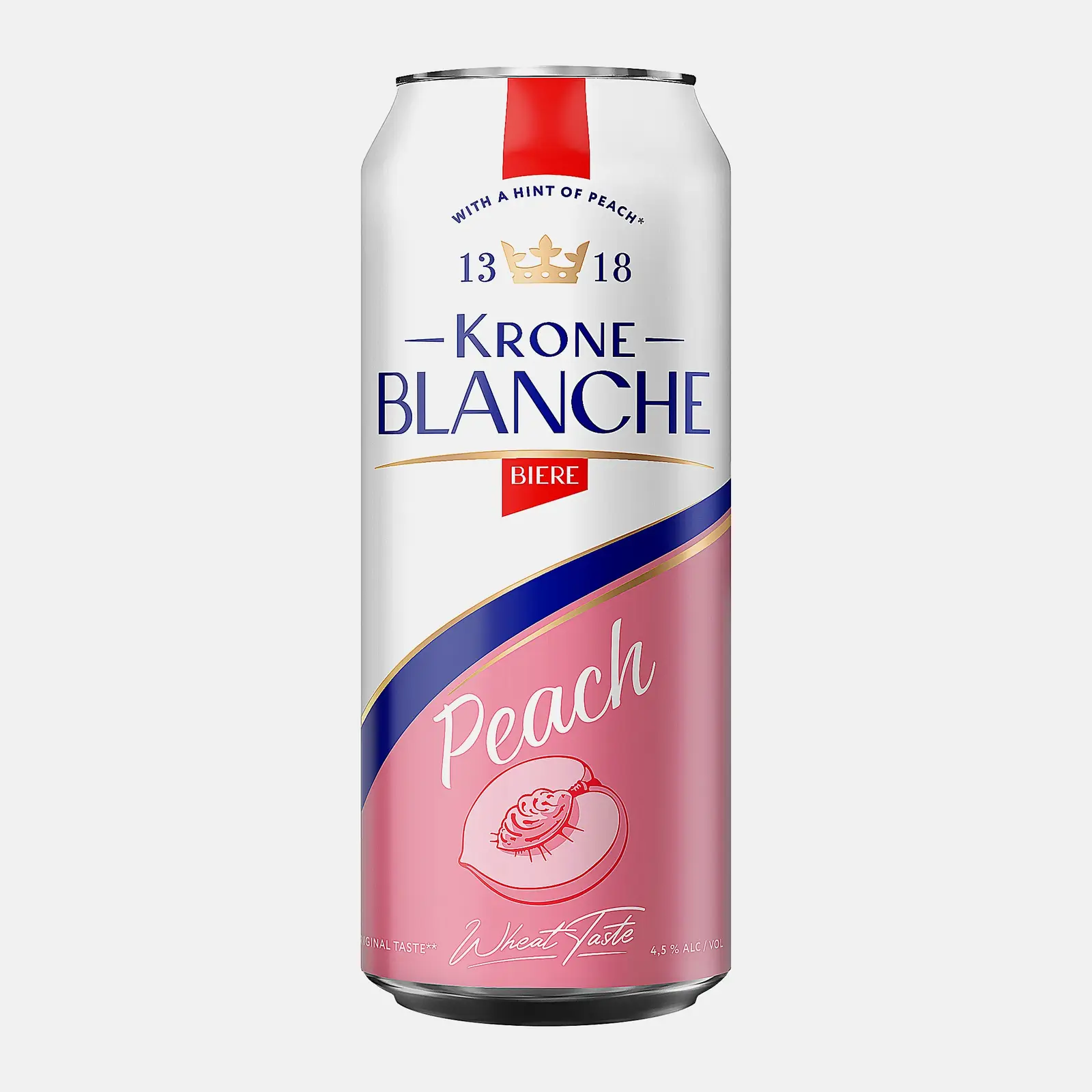 Пивной напиток Peach пастеризованный Krone Blanche Biere 4.5% 450мл