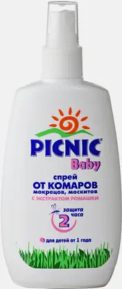 Спрей Picnic Baby от комаров от 1 года 120мл