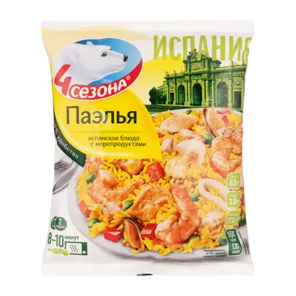Изображение товара Паэлья 4 Сезона быстрозамороженная 600г