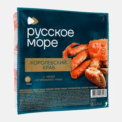 Крабовые палочки Королевский краб Русское Море 200г