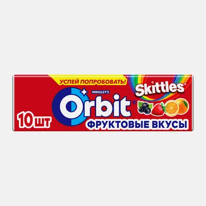 Жевательная резинка Skittles Фруктовый микс Orbit 13.6г