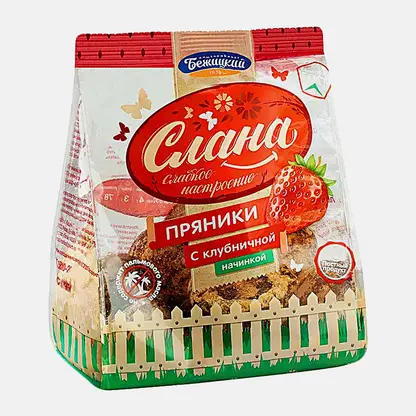 Пряники Слана с клубничной начинкой Бежицкий 300г