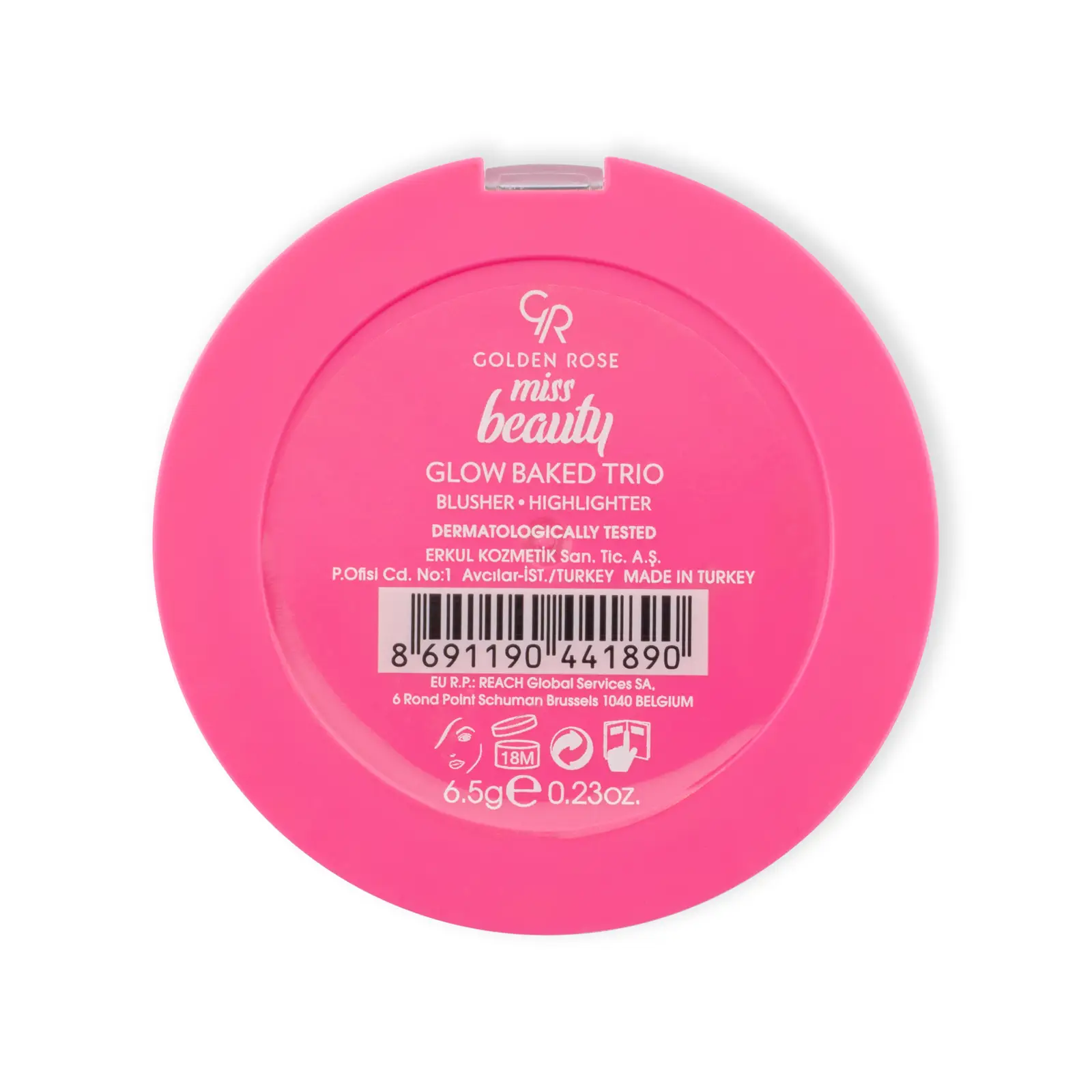 Румяна-хайлайтер для лица Golden Rose Miss Beauty GlowBaked Trio