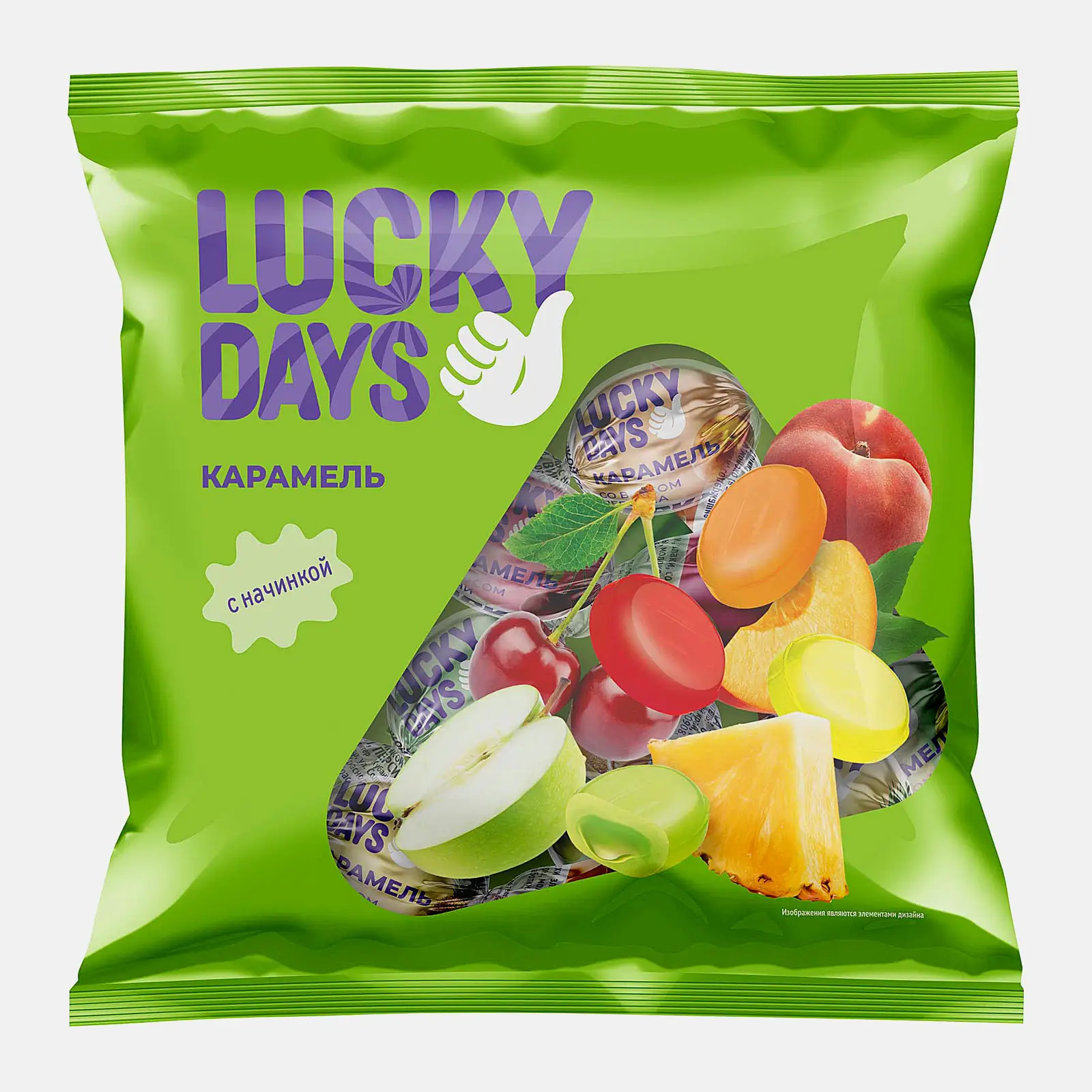 Изображение товара Ассорти карамельных конфет Lucky Days с фруктовой начинкой 250г