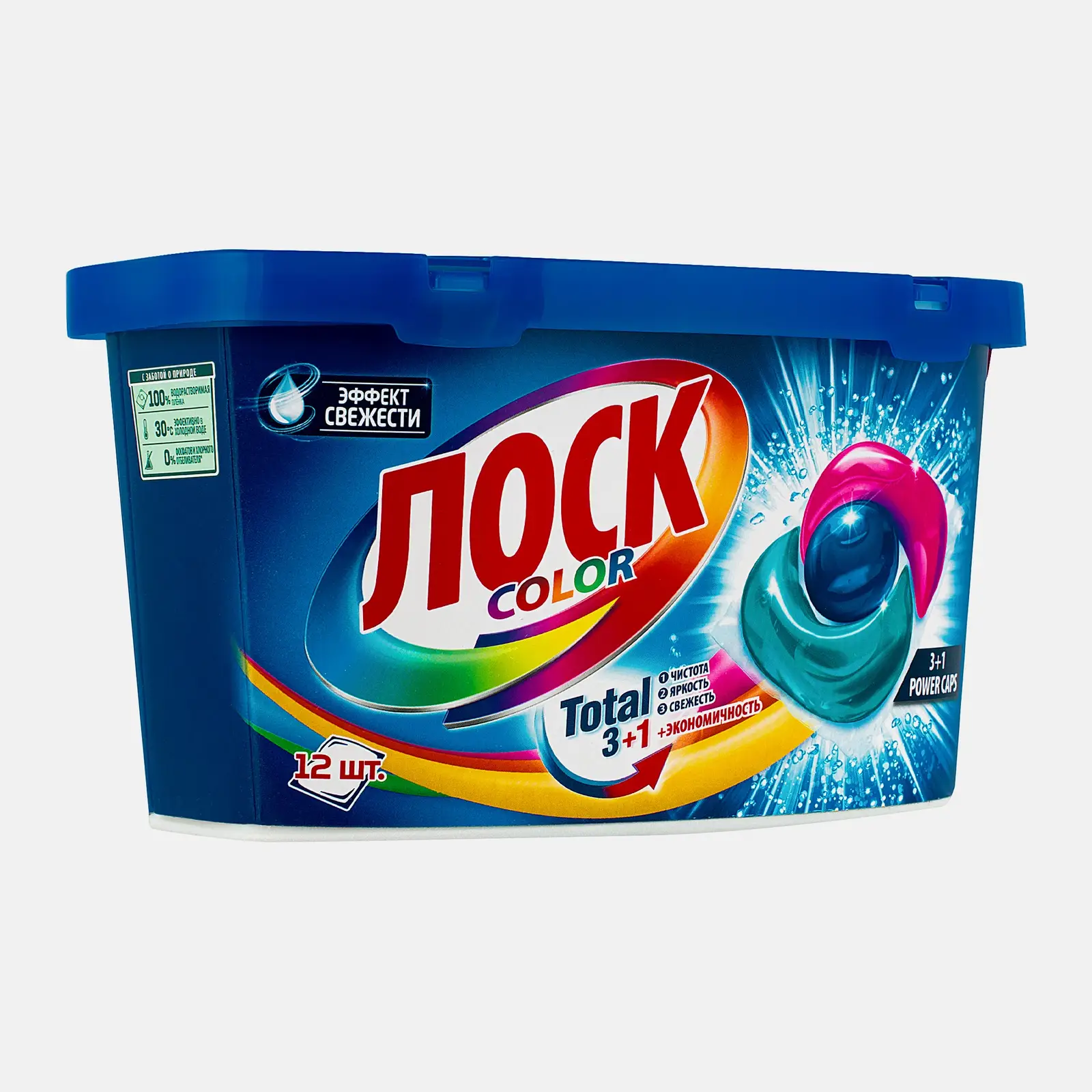 Капсулы для стирки Лоск Колор для цветного белья 12шт