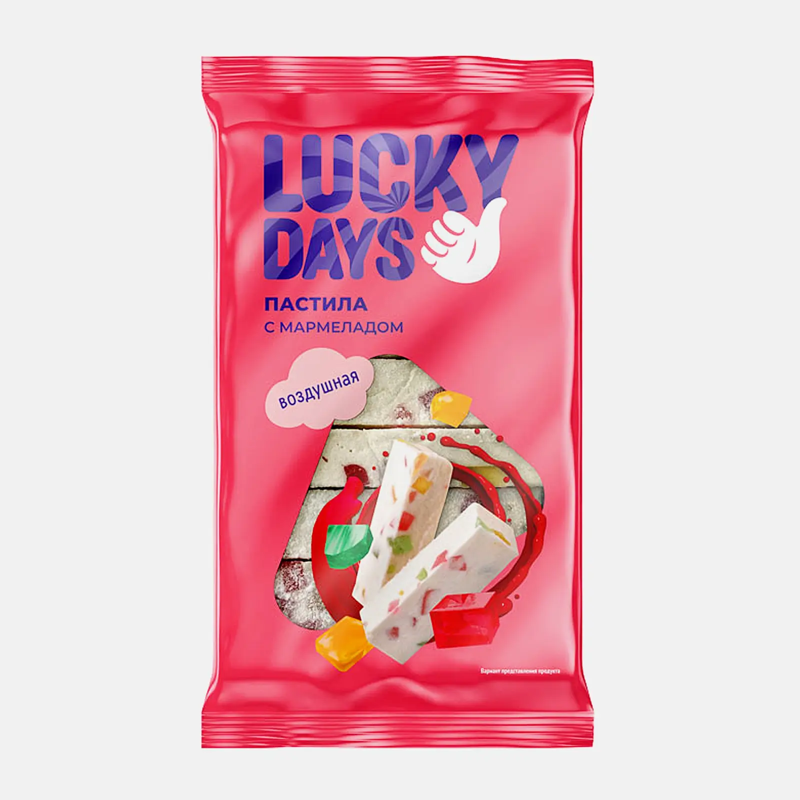 Пастила Lucky Days ванильная с мармеладом 200г