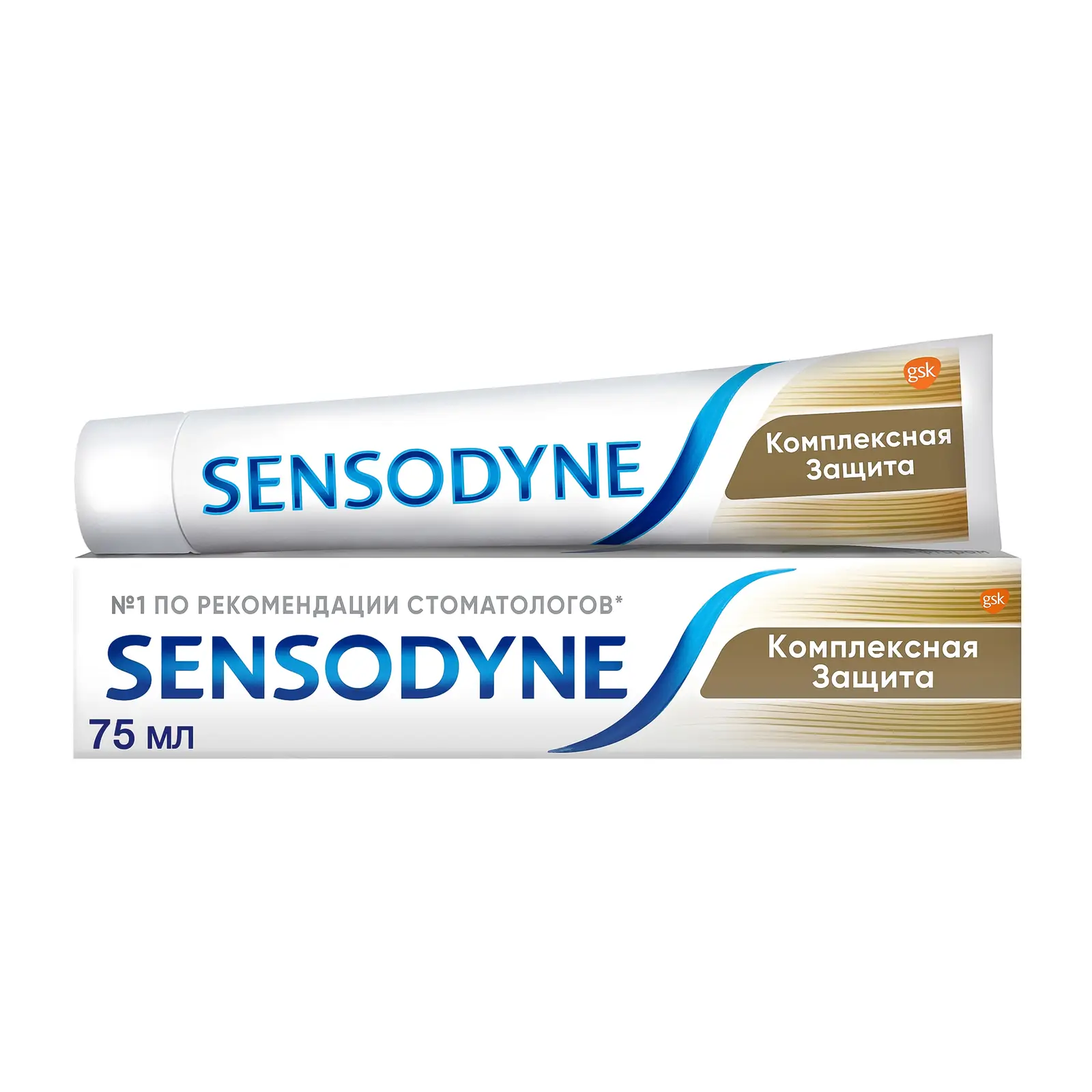 Зубная паста Sensodyne Комплексная Защита для чувствительных зубов с фтором освежающий мятный вкус 75мл
