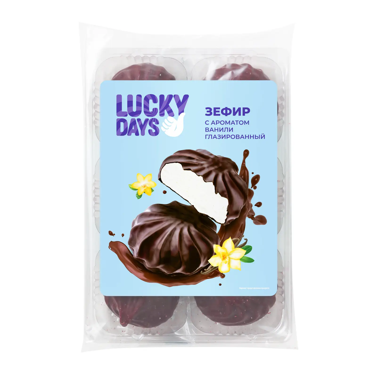 Зефир Lucky Days Ваниль в глазури 175г - Магнит-Продукты