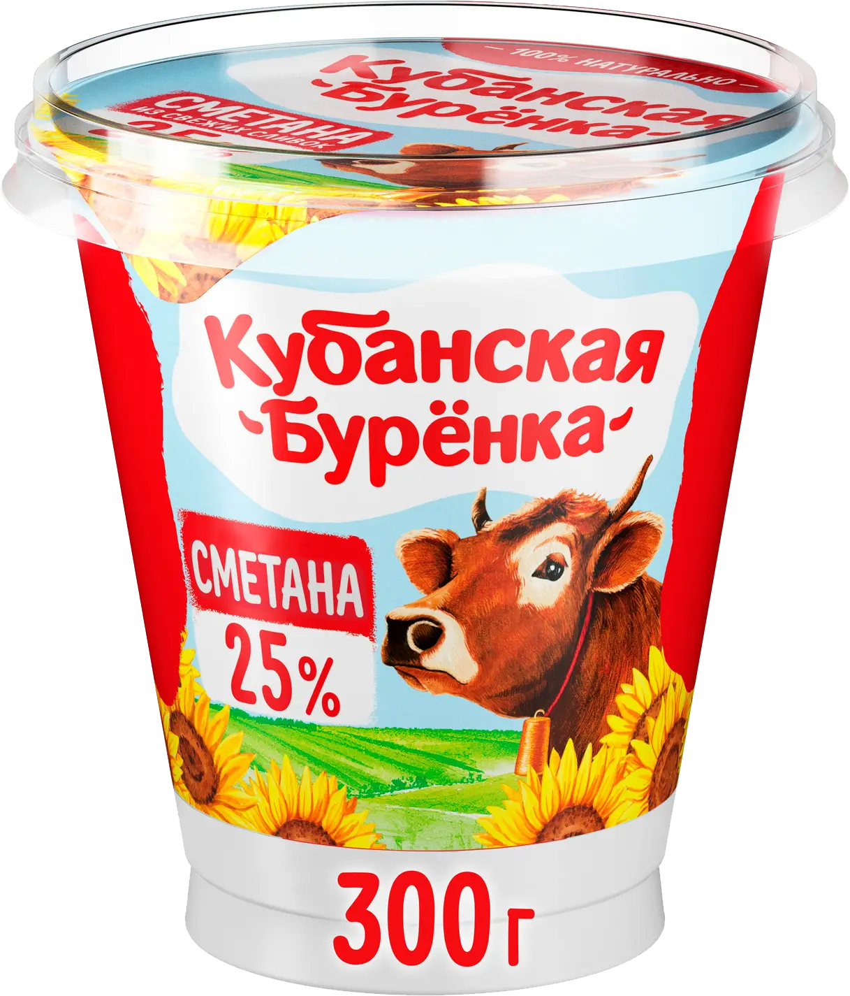 Сметана Кубанская буренка 25% 300г — в каталоге на сайте сети Магнит |  Краснодар