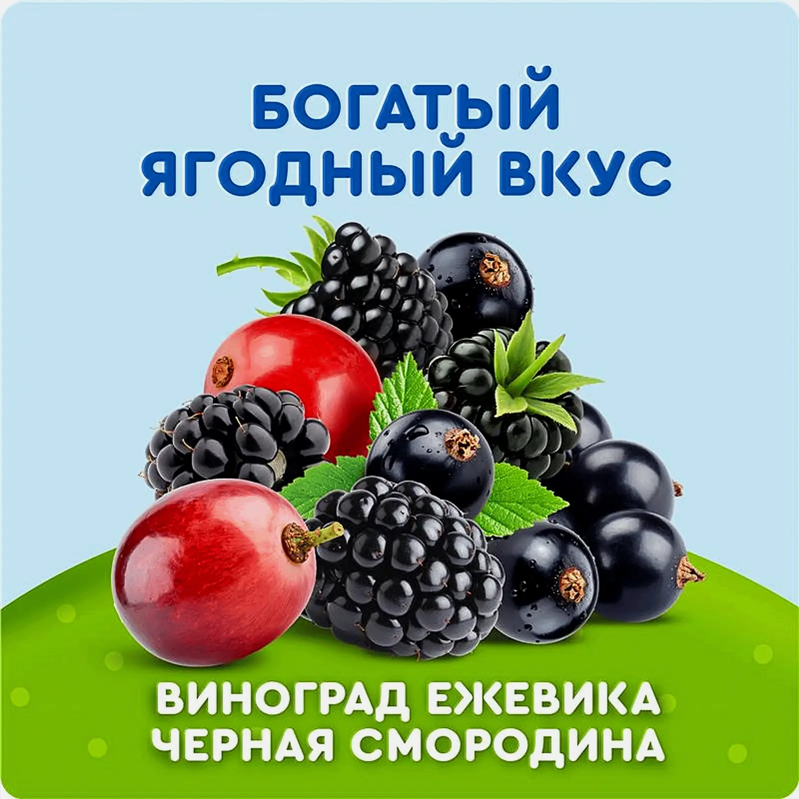 Морс виноград-ежевика-черная смородина Агуша 200мл - фото 2