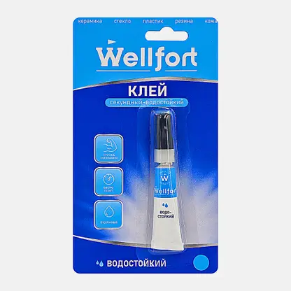 Клей секундный Wellfort WT-CC0003 Водостойкий 3г