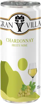 Вино Gran Villa Chardonnay белое полусухое 13% 250мл