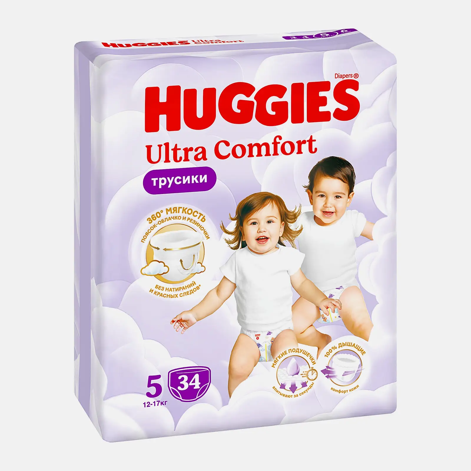 Подгузники-трусики №5 12-17кг Huggies Ultra Comfort 34шт