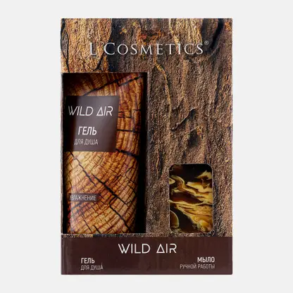Подарочный набор для мужчин Wild Air L Cosmetics Гель для душа 200мл + Мыло ручной работы 80г в ассортименте