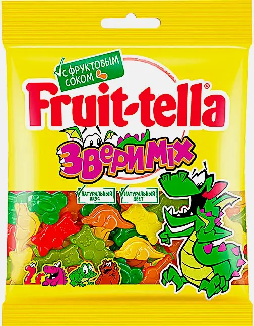 Изображение товара Мармелад жевательный Fruittella Звери Mix 70г
