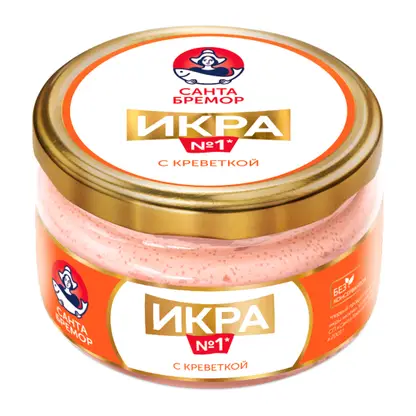 Изображение товара Икра мойвы Санта Бремор с креветкой 180г