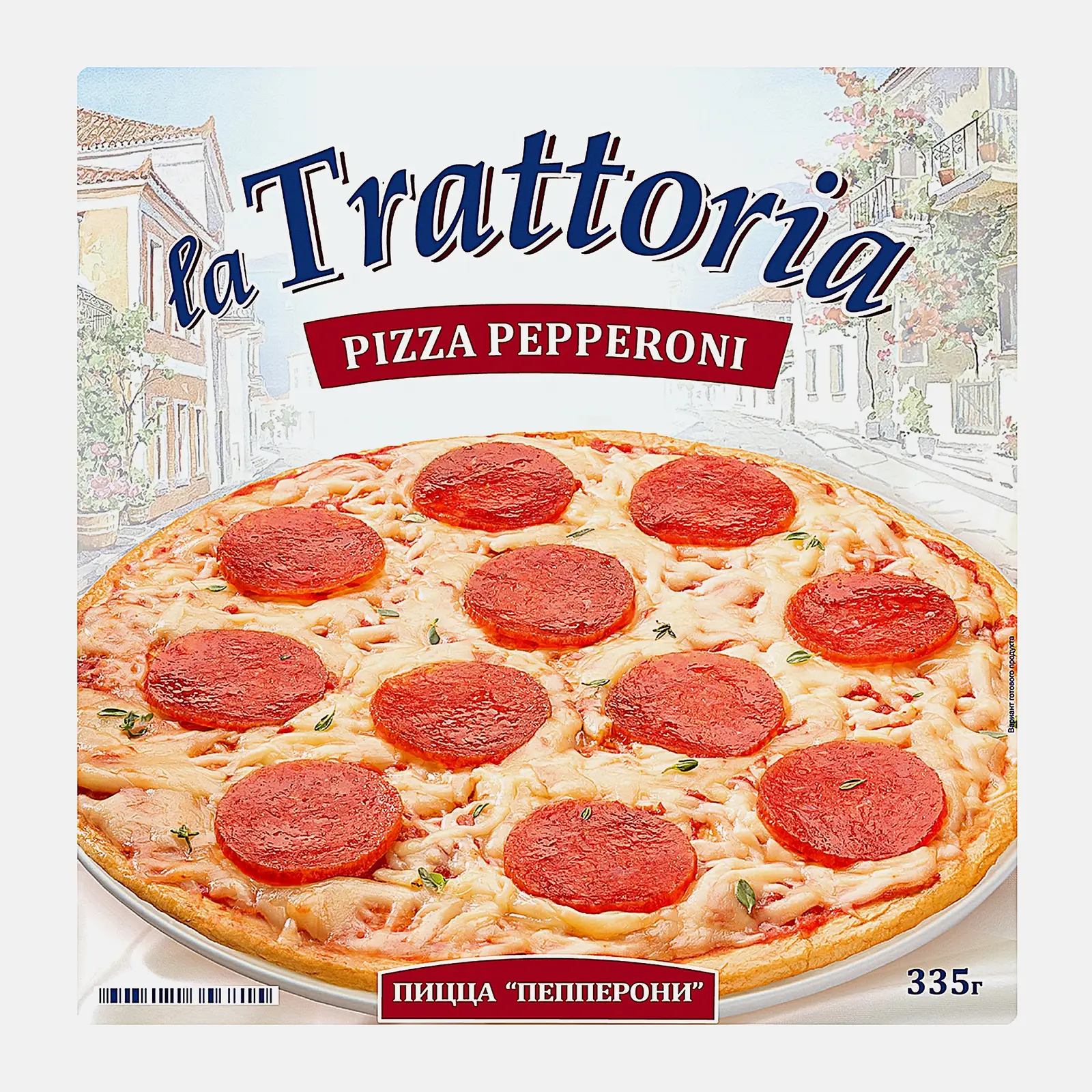 Изображение товара Пицца Пепперони La Trattoria 335г - вкусное блюдо для духовки и микроволновки