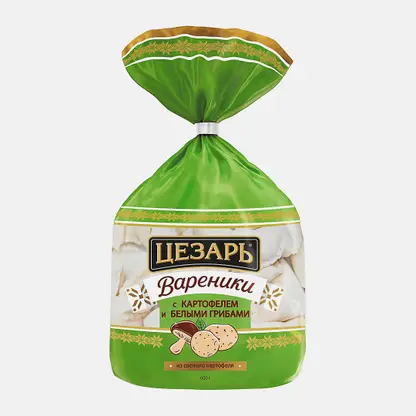 Вареники Цезарь с картофелем и белыми грибами 600г