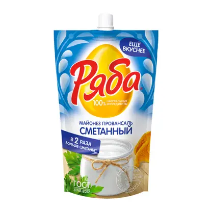 Изображение товара Майонез РЯБА Провансаль сметанный 50.5% 330 г для салатов и запеканок