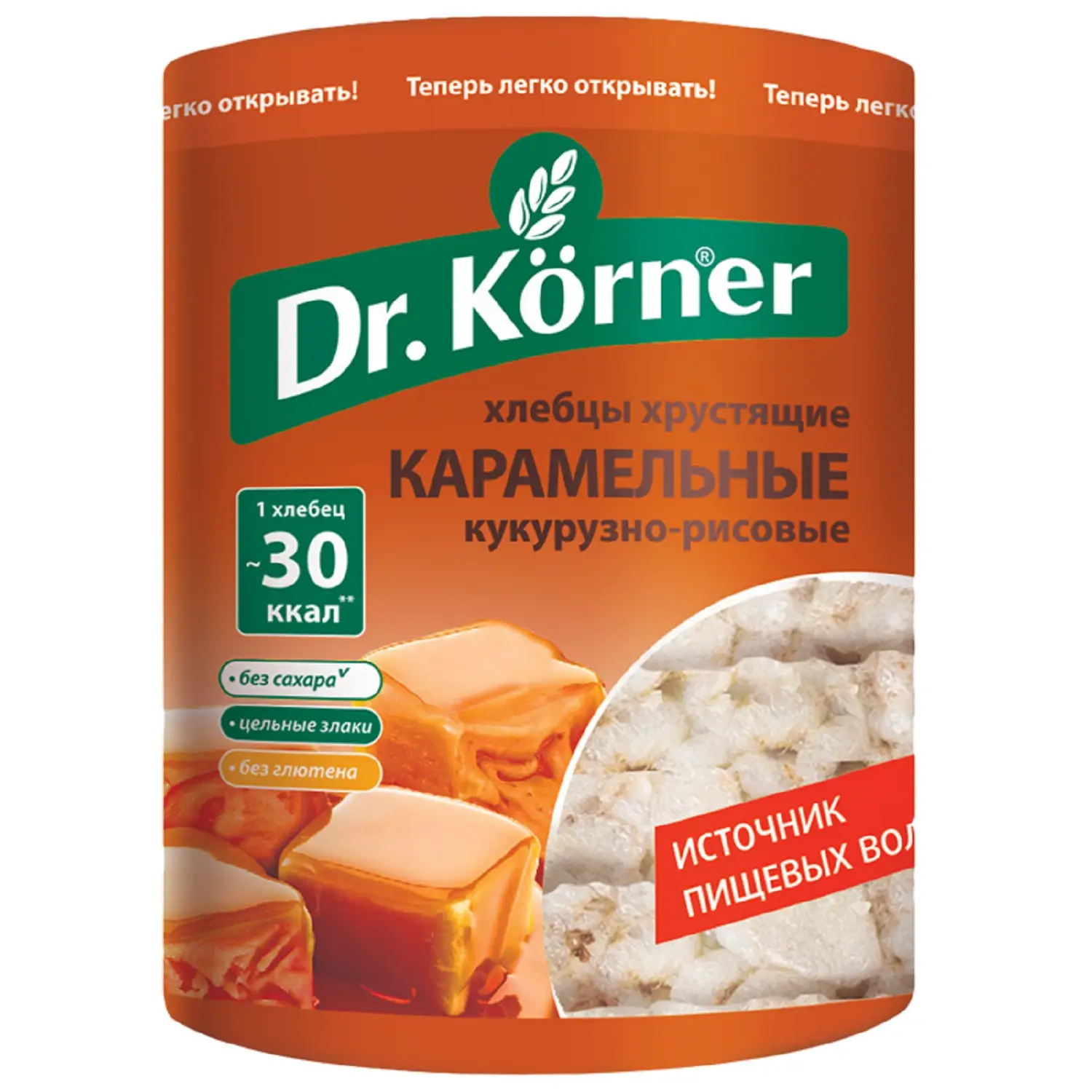 Хлебцы Dr.Korner Кукурузно-рисовые Карамельные без глютена 90г -  Магнит-Продукты