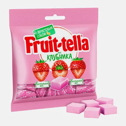 Конфеты жевательные Fruittella клубника 70г