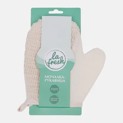 Мочалка-рукавица La Fresh натуральная 32г 18*22*1см