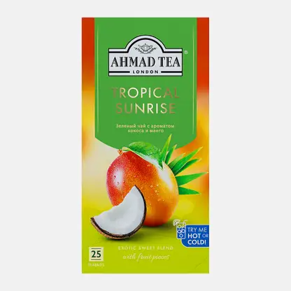 Зелёный чай Манго-кокос Ahmad Tea Tropical Sunrise 25саше 37г