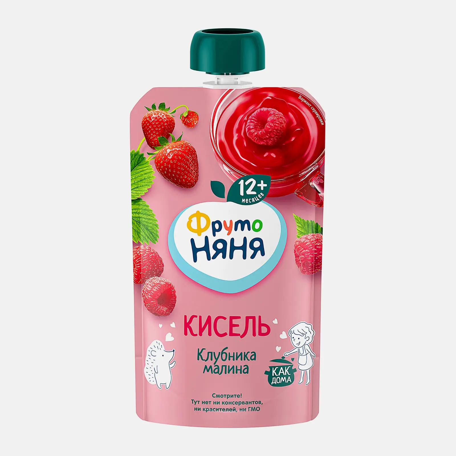 Изображение товара Кисель Фрутоняня Малина-клубника 130г натуральное ягодное питание для детей