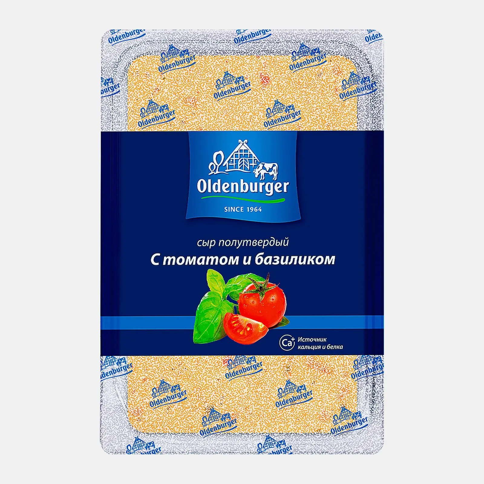 Сыр Oldenburger с томатом и базиликом нарезка 45% 125г Сыр Oldenburger с томатом и базиликом нарезка 45% 125г