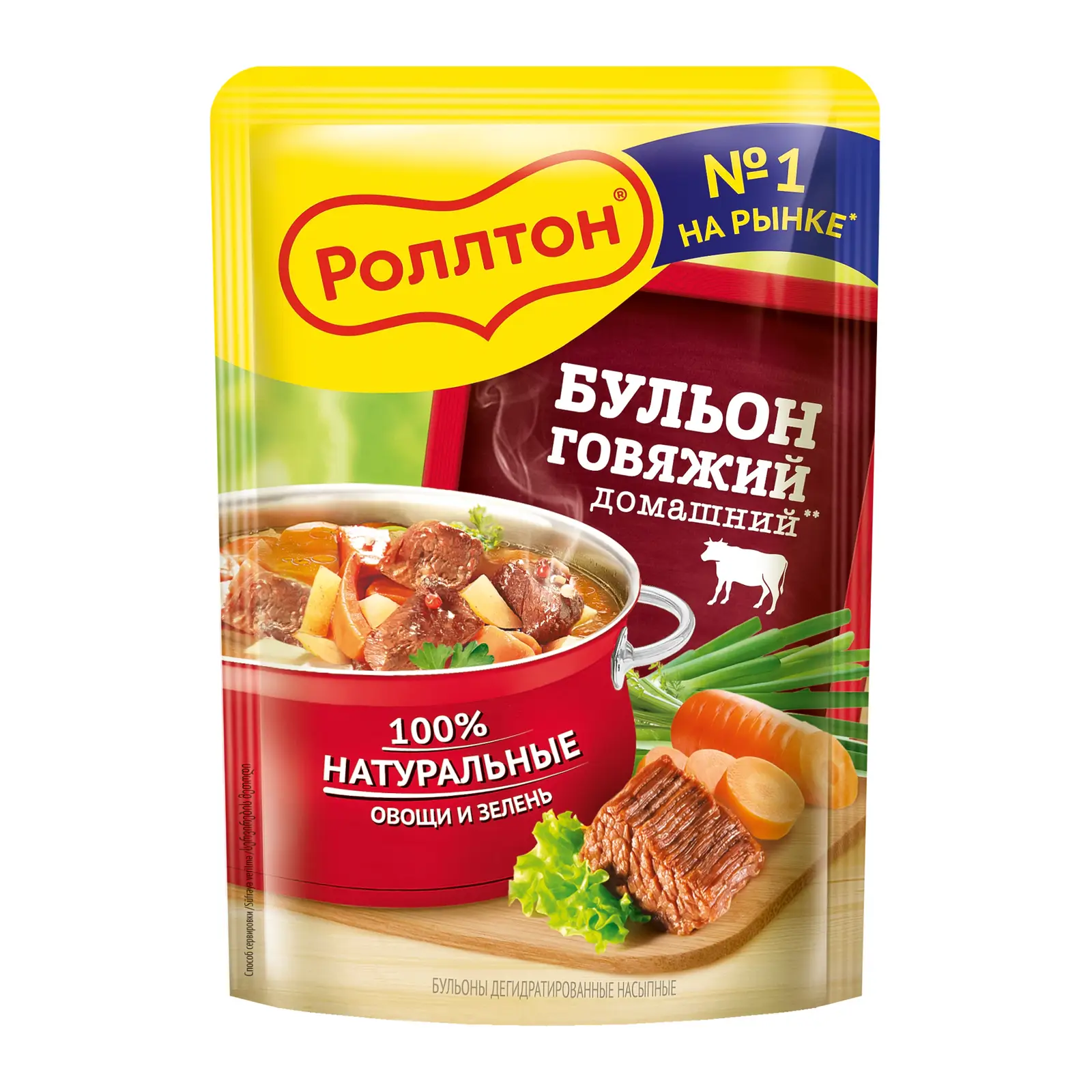 Изображение товара Бульон Роллтон говяжий Домашний 90г