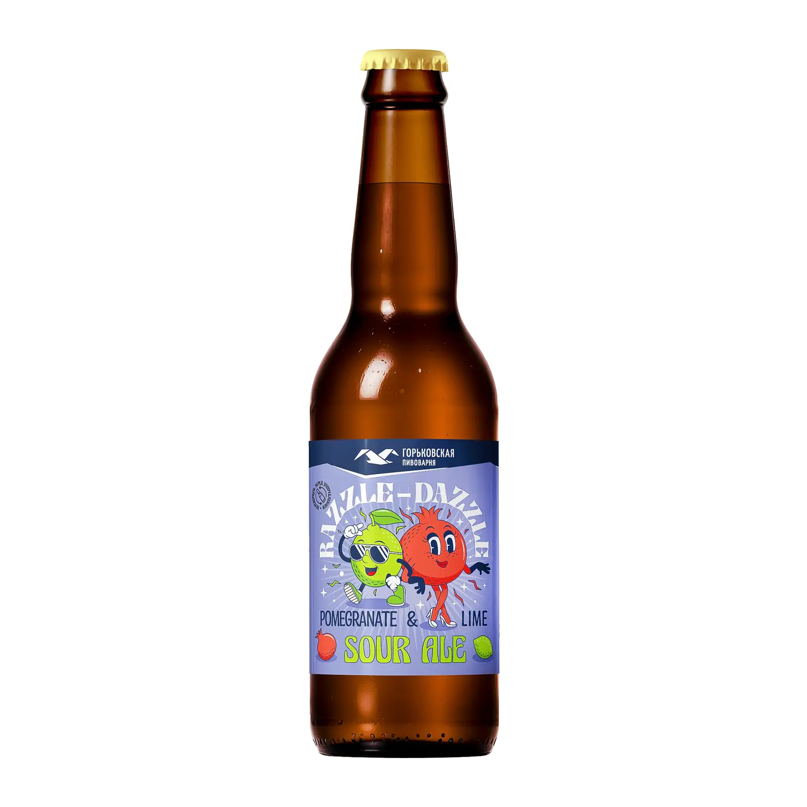 Изображение товара Горьковская пивоварня Razzle-Dazzle Sour Ale Гранат-Лайм 5% 330мл