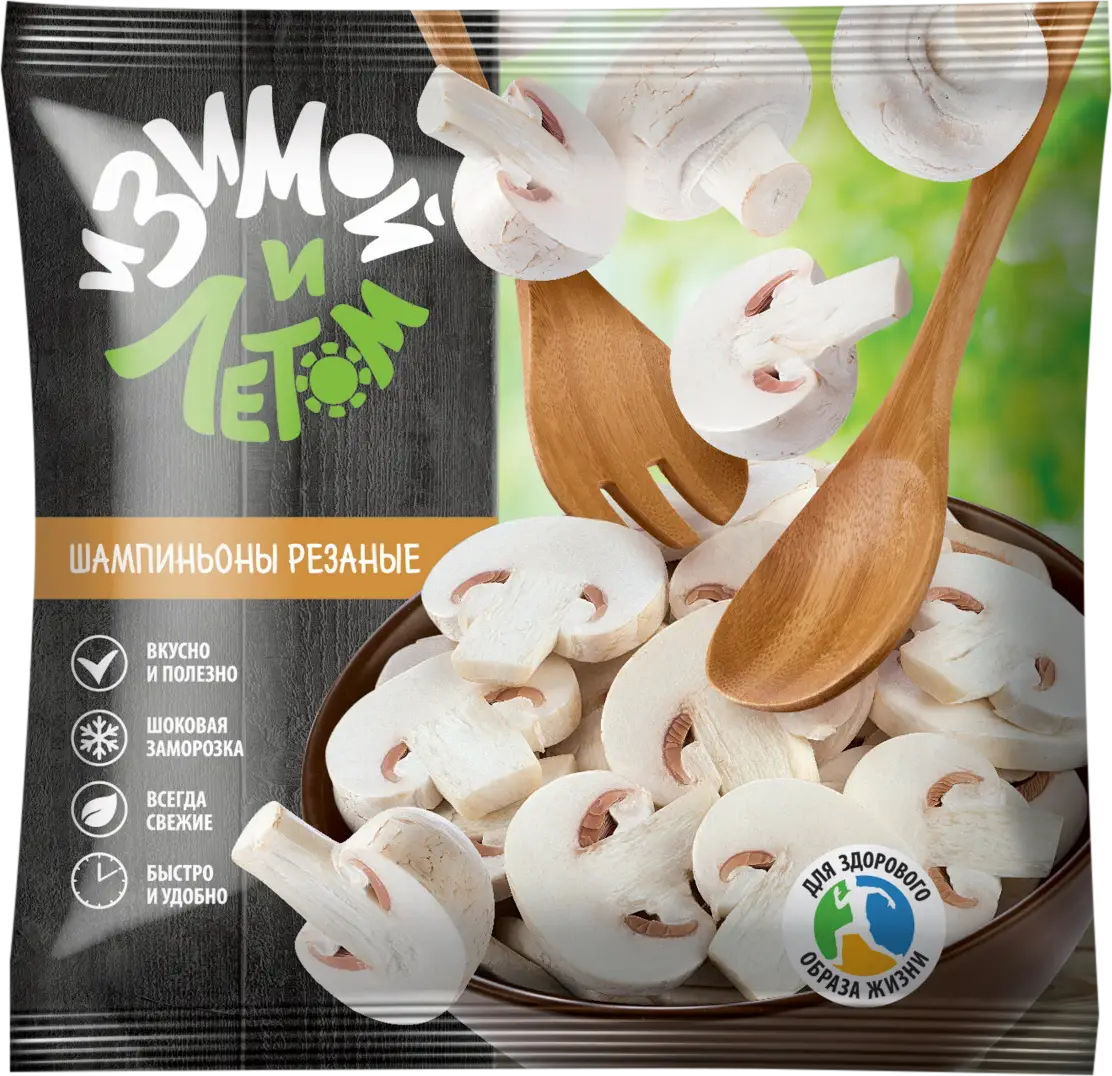 Изображение товара Резаные замороженные шампиньоны И зимой и Летом 400 г